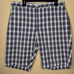 Vintage Polo Ralph Lauren Mens Plaid Cotton Shorts Size 36 Preppy Casual
